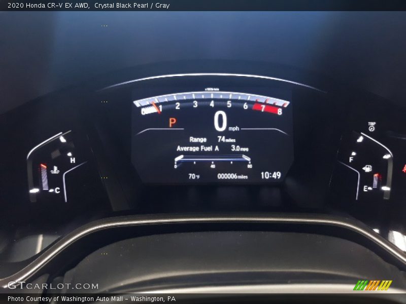Crystal Black Pearl / Gray 2020 Honda CR-V EX AWD