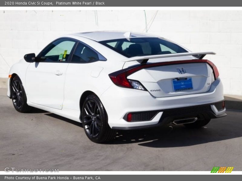 Platinum White Pearl / Black 2020 Honda Civic Si Coupe