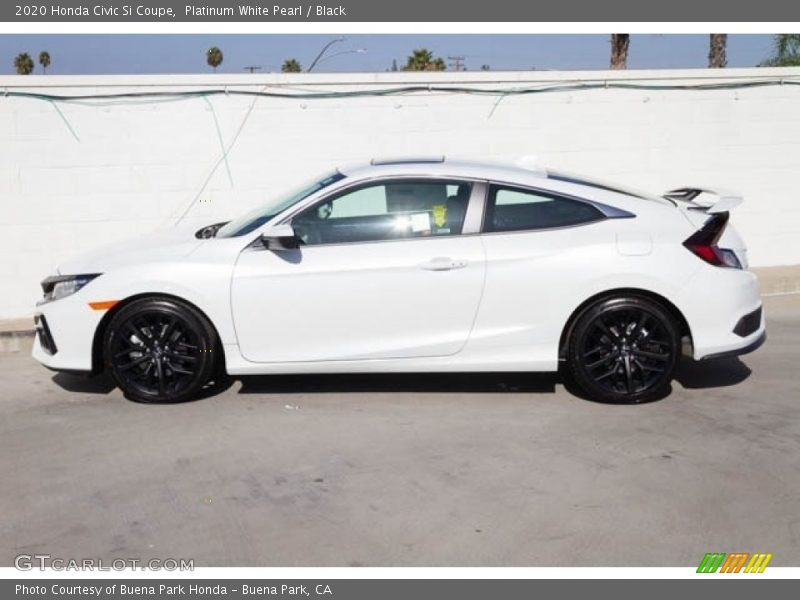 Platinum White Pearl / Black 2020 Honda Civic Si Coupe