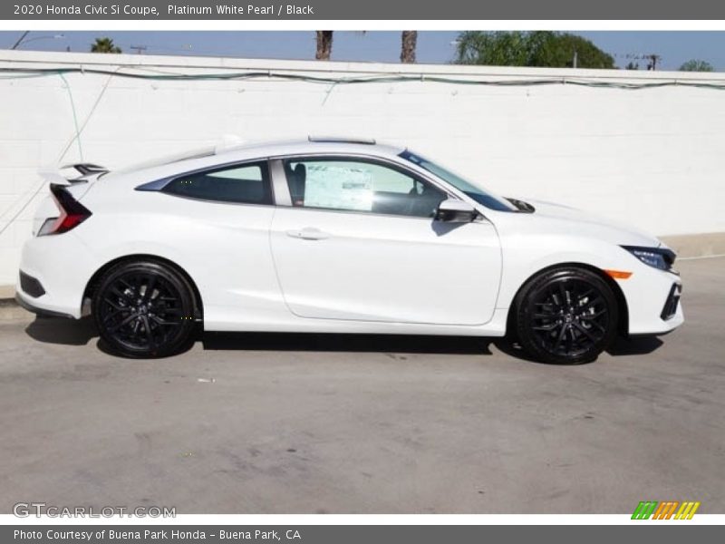 Platinum White Pearl / Black 2020 Honda Civic Si Coupe