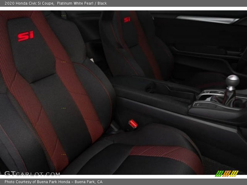 Platinum White Pearl / Black 2020 Honda Civic Si Coupe