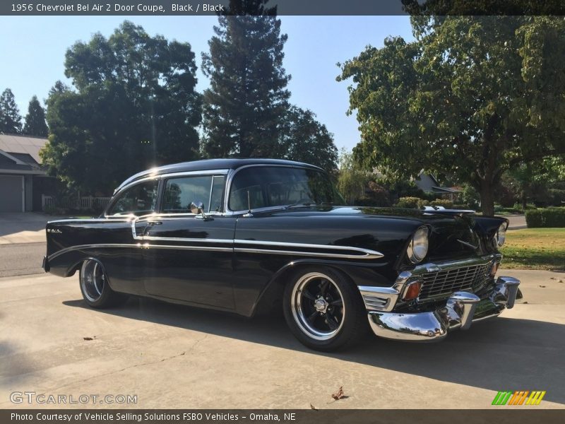 Black / Black 1956 Chevrolet Bel Air 2 Door Coupe