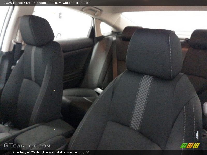 Platinum White Pearl / Black 2020 Honda Civic EX Sedan