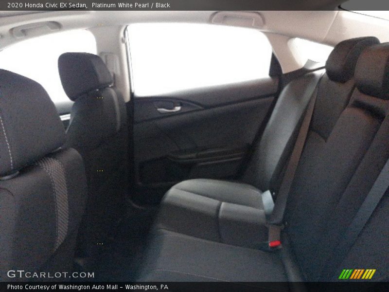 Platinum White Pearl / Black 2020 Honda Civic EX Sedan