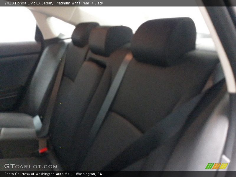 Platinum White Pearl / Black 2020 Honda Civic EX Sedan