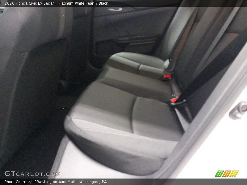 Platinum White Pearl / Black 2020 Honda Civic EX Sedan