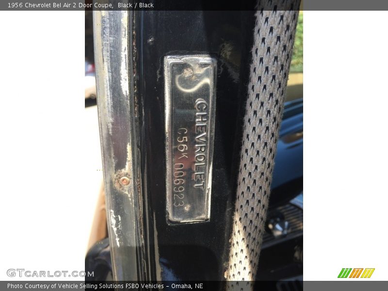 Black / Black 1956 Chevrolet Bel Air 2 Door Coupe