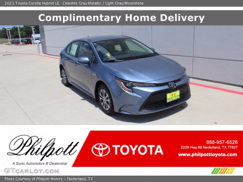 Celestite Gray Metallic / Light Gray/Moonstone 2021 Toyota Corolla Hybrid LE