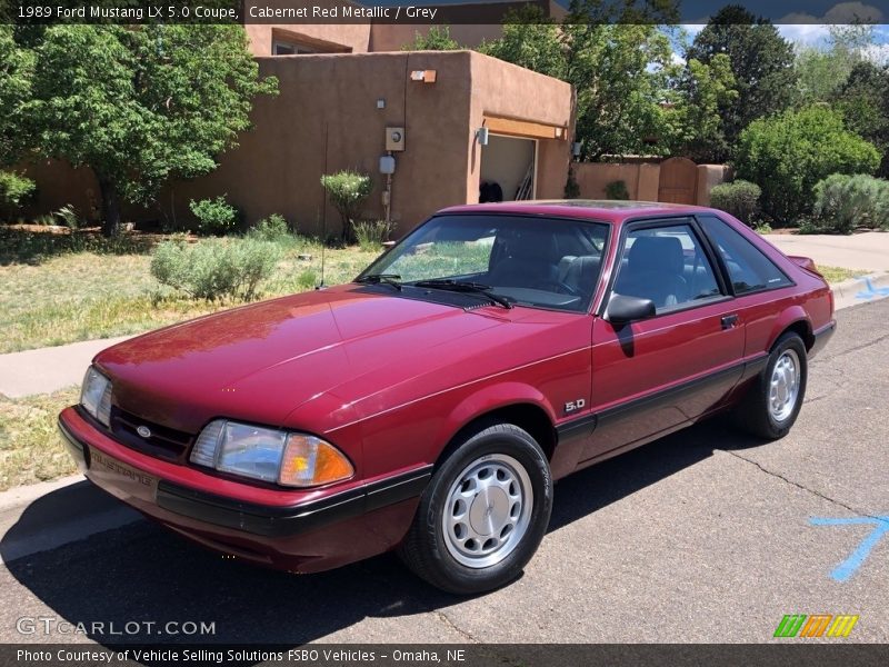 Cabernet Red Metallic / Grey 1989 Ford Mustang LX 5.0 Coupe