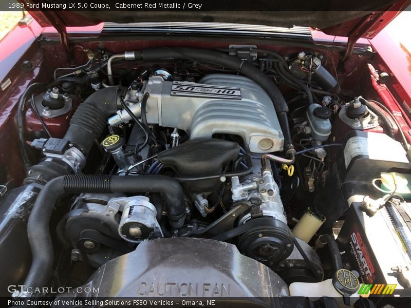 Cabernet Red Metallic / Grey 1989 Ford Mustang LX 5.0 Coupe