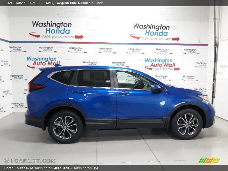 Aegean Blue Metallic / Black 2020 Honda CR-V EX-L AWD