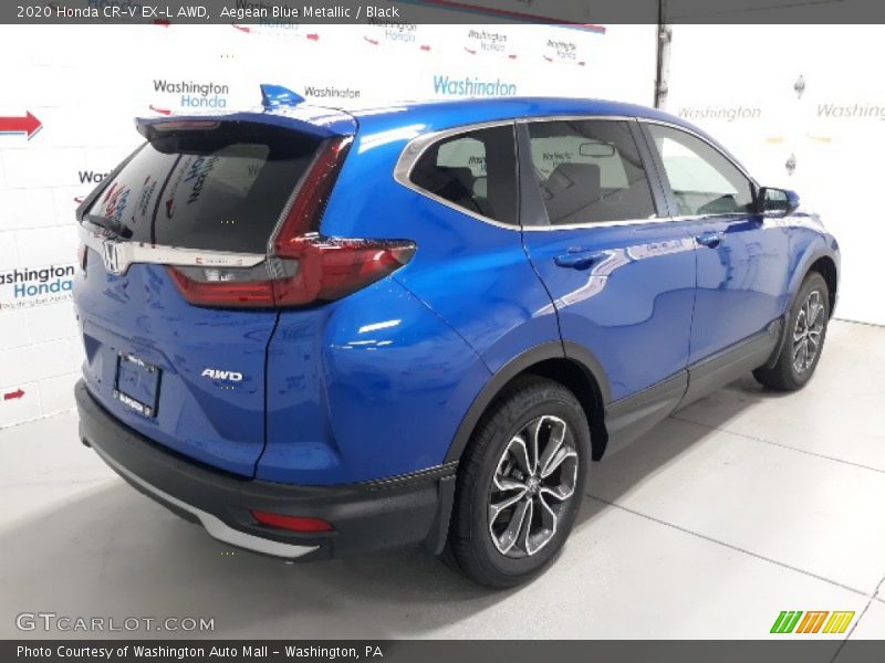 Aegean Blue Metallic / Black 2020 Honda CR-V EX-L AWD