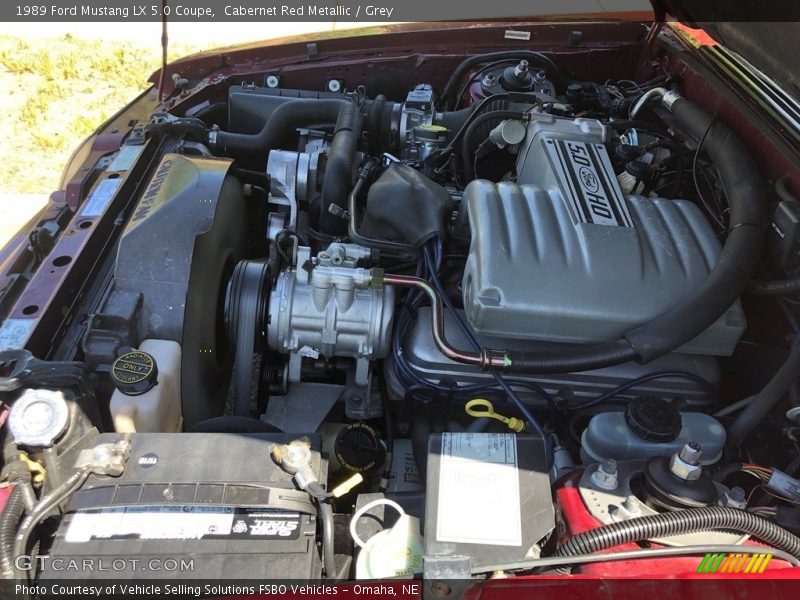 Cabernet Red Metallic / Grey 1989 Ford Mustang LX 5.0 Coupe