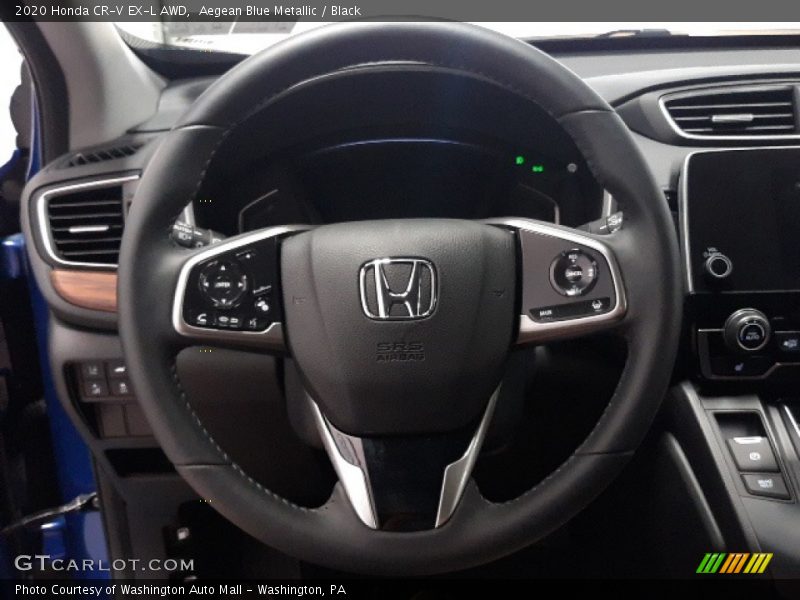 Aegean Blue Metallic / Black 2020 Honda CR-V EX-L AWD