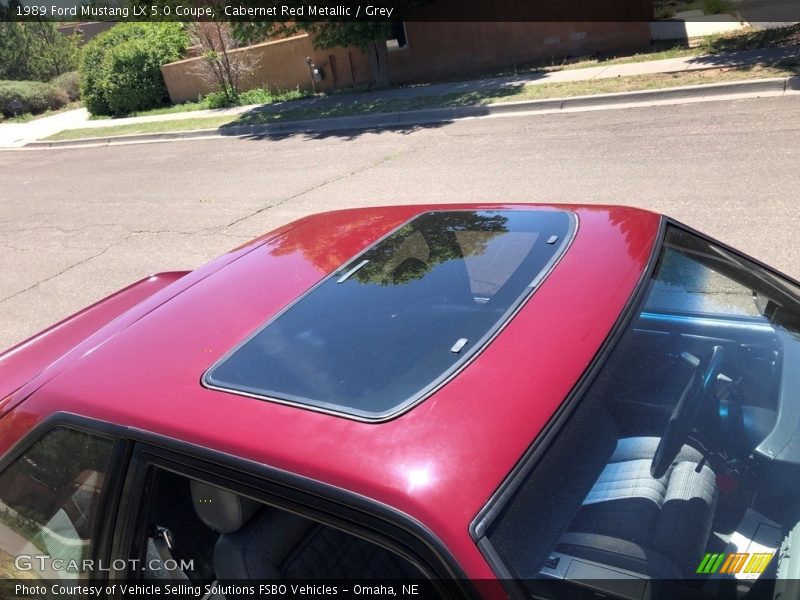 Cabernet Red Metallic / Grey 1989 Ford Mustang LX 5.0 Coupe