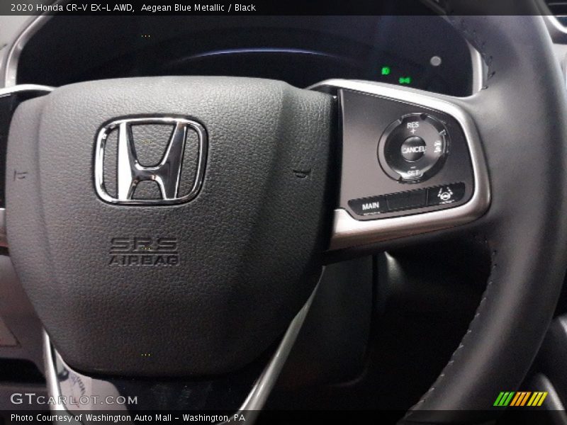 Aegean Blue Metallic / Black 2020 Honda CR-V EX-L AWD