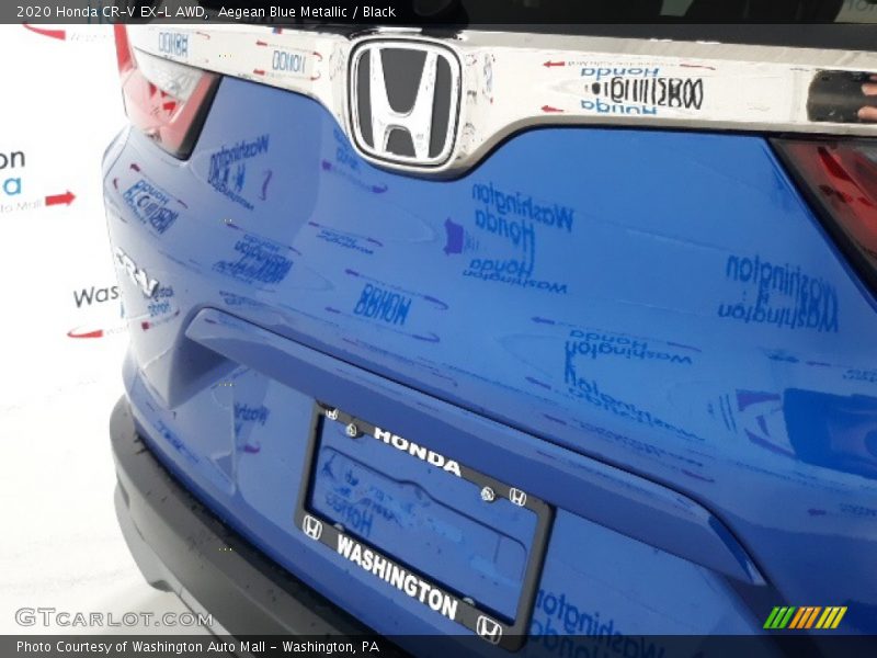 Aegean Blue Metallic / Black 2020 Honda CR-V EX-L AWD