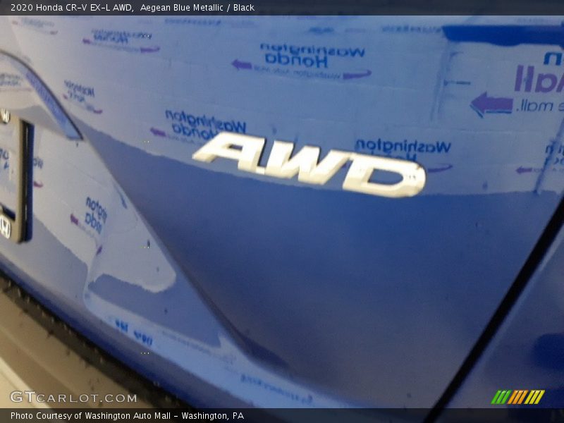 Aegean Blue Metallic / Black 2020 Honda CR-V EX-L AWD