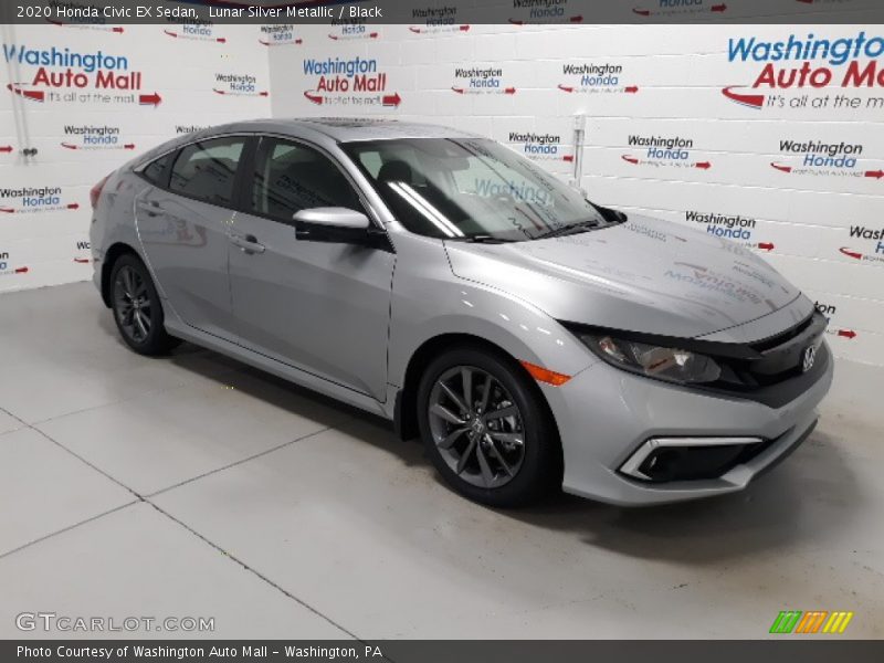 Lunar Silver Metallic / Black 2020 Honda Civic EX Sedan
