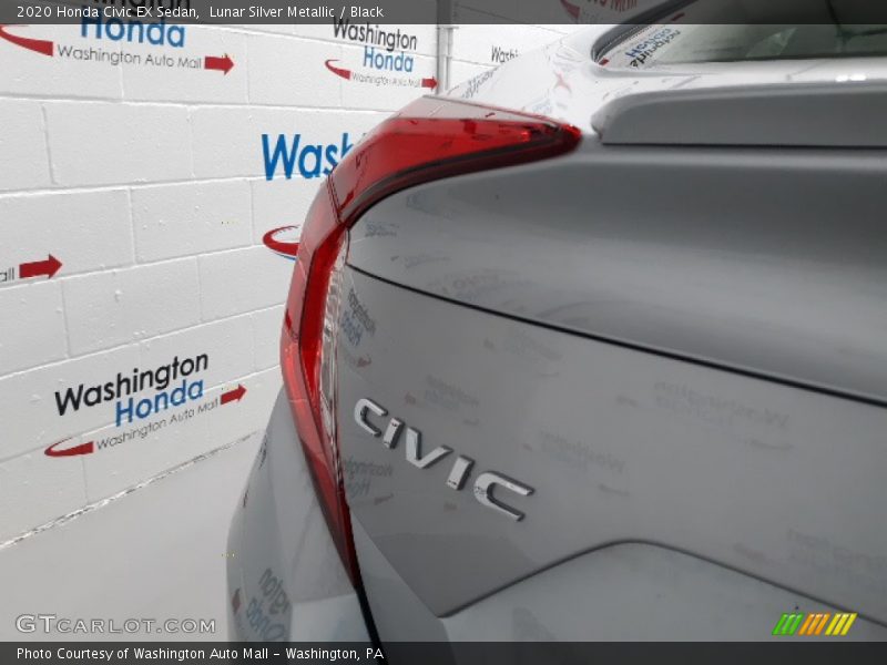 Lunar Silver Metallic / Black 2020 Honda Civic EX Sedan