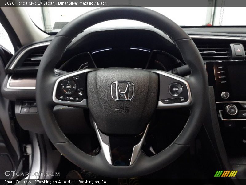 Lunar Silver Metallic / Black 2020 Honda Civic EX Sedan