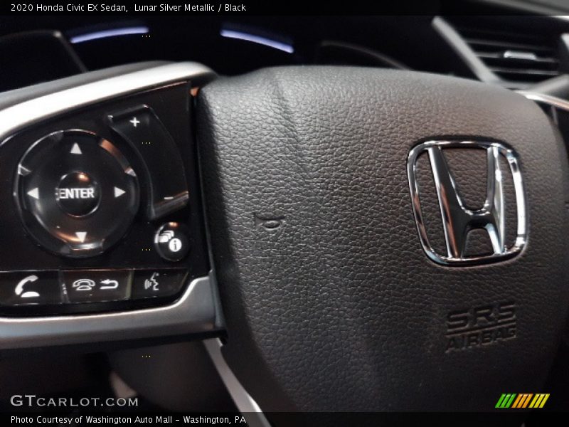 Lunar Silver Metallic / Black 2020 Honda Civic EX Sedan
