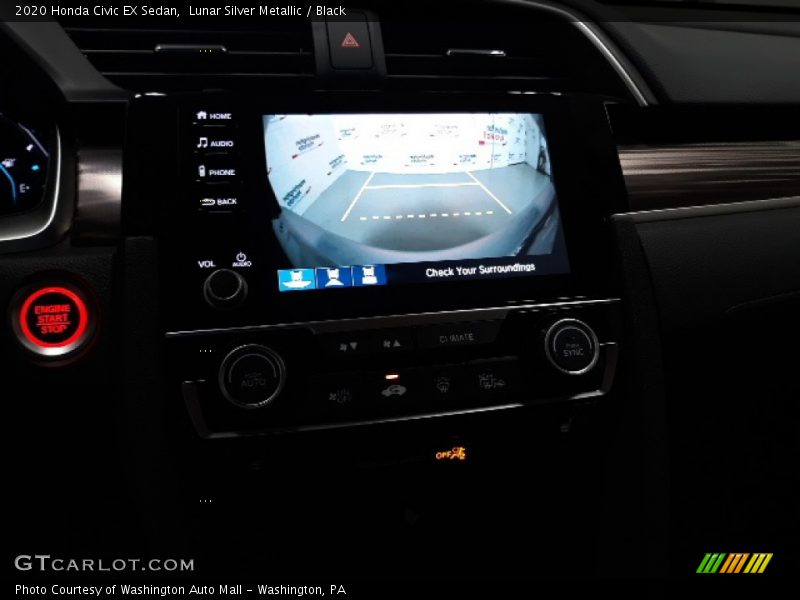 Lunar Silver Metallic / Black 2020 Honda Civic EX Sedan