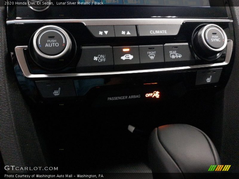 Lunar Silver Metallic / Black 2020 Honda Civic EX Sedan