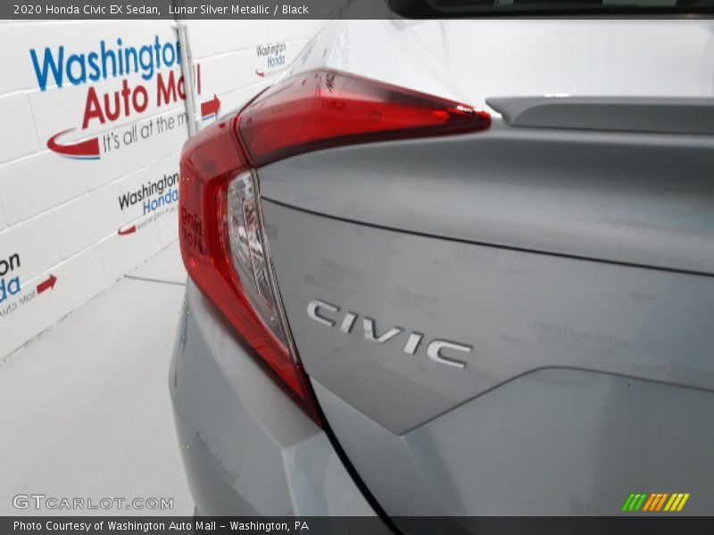Lunar Silver Metallic / Black 2020 Honda Civic EX Sedan