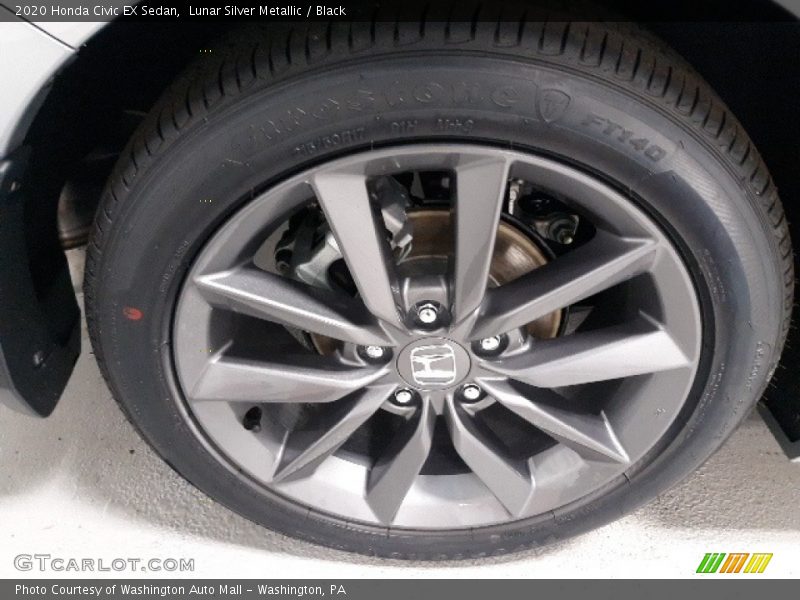 Lunar Silver Metallic / Black 2020 Honda Civic EX Sedan