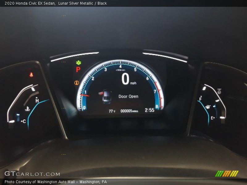 Lunar Silver Metallic / Black 2020 Honda Civic EX Sedan