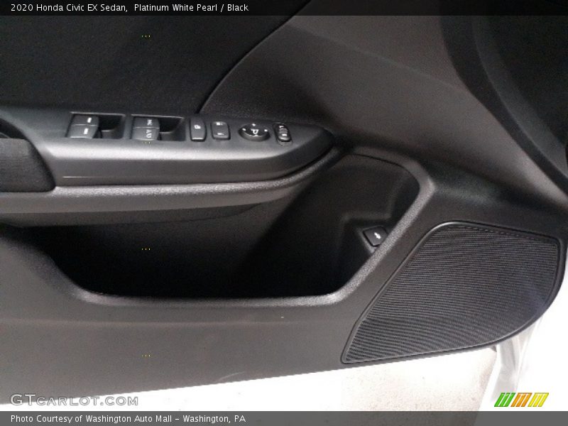 Platinum White Pearl / Black 2020 Honda Civic EX Sedan