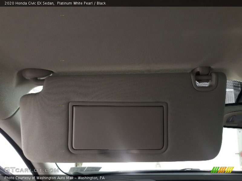 Platinum White Pearl / Black 2020 Honda Civic EX Sedan