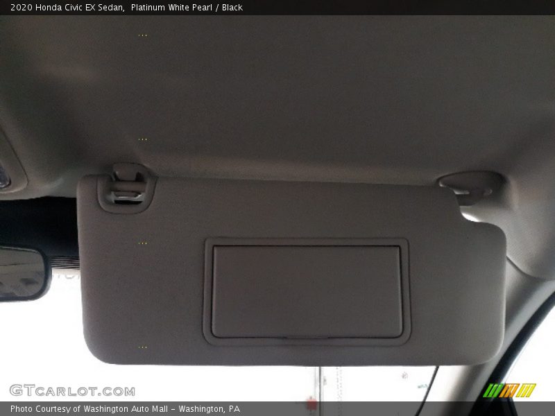 Platinum White Pearl / Black 2020 Honda Civic EX Sedan