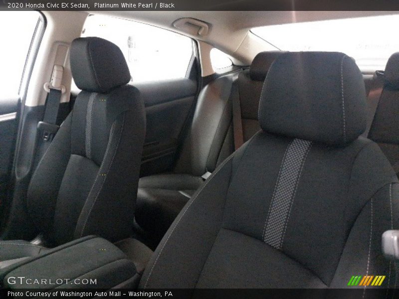 Platinum White Pearl / Black 2020 Honda Civic EX Sedan