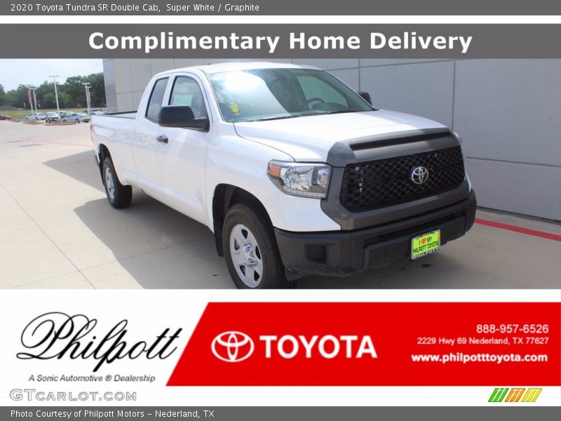 Super White / Graphite 2020 Toyota Tundra SR Double Cab