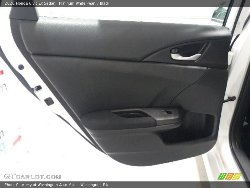 Platinum White Pearl / Black 2020 Honda Civic EX Sedan