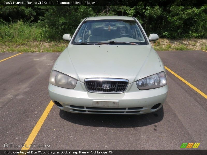 Champagne Beige / Beige 2003 Hyundai Elantra GLS Sedan