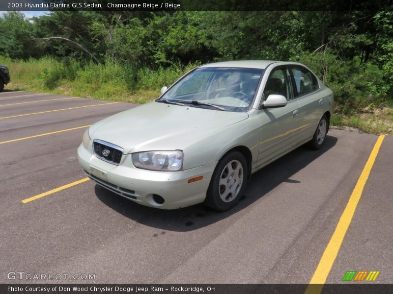 Champagne Beige / Beige 2003 Hyundai Elantra GLS Sedan