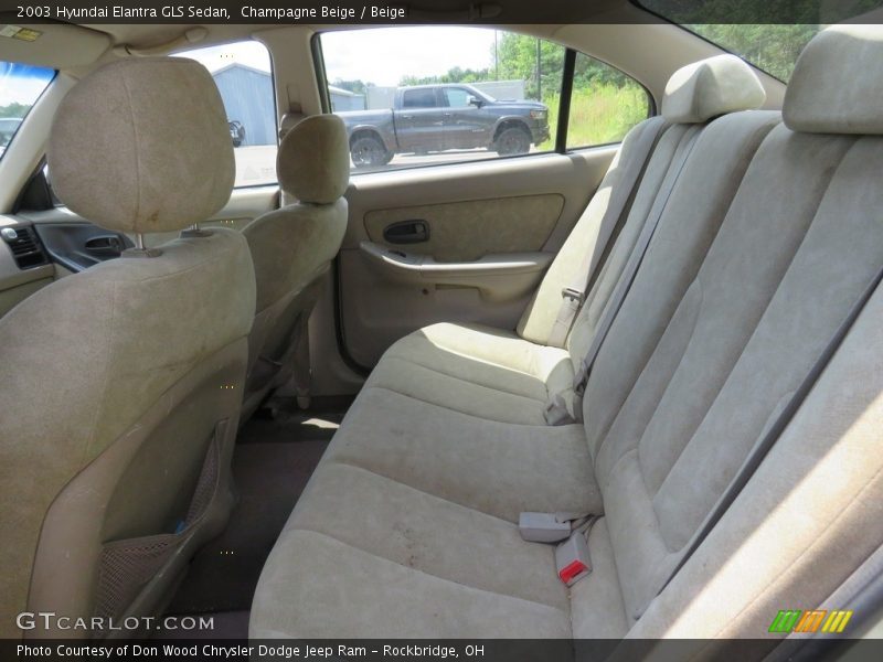 Champagne Beige / Beige 2003 Hyundai Elantra GLS Sedan