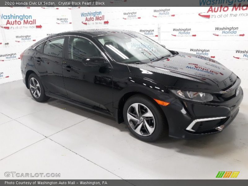 Crystal Black Pearl / Black 2020 Honda Civic LX Sedan