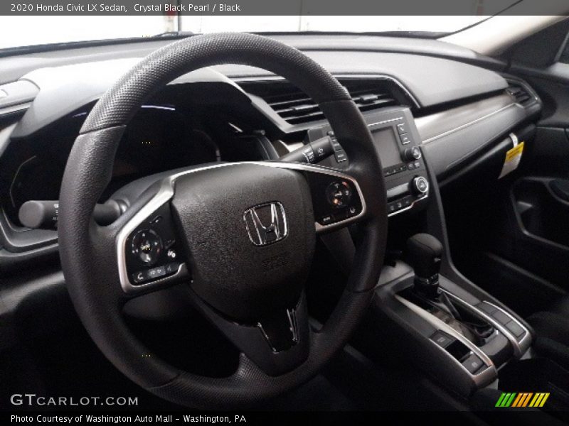 Crystal Black Pearl / Black 2020 Honda Civic LX Sedan