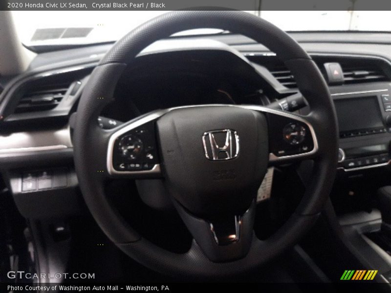 Crystal Black Pearl / Black 2020 Honda Civic LX Sedan