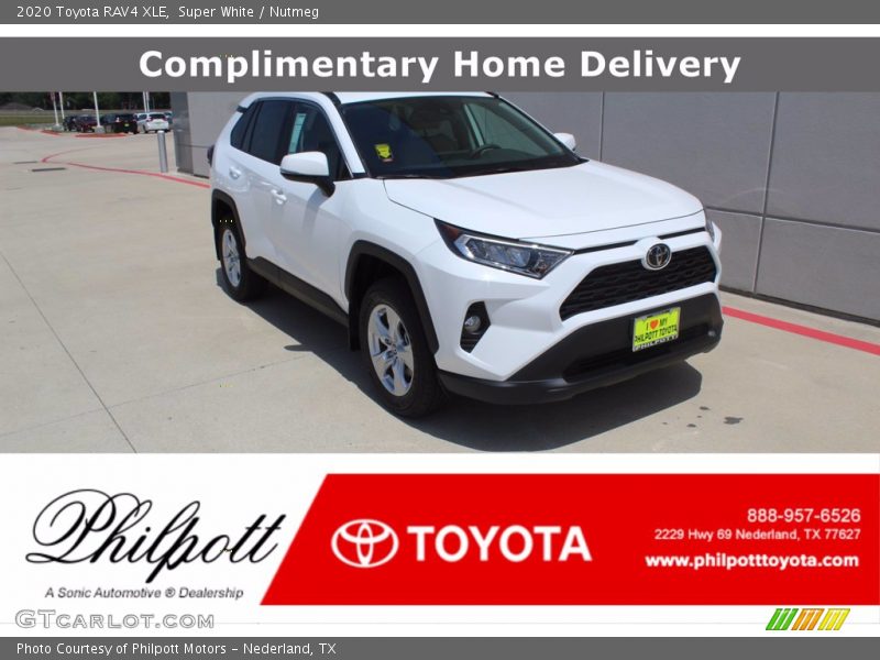 Super White / Nutmeg 2020 Toyota RAV4 XLE
