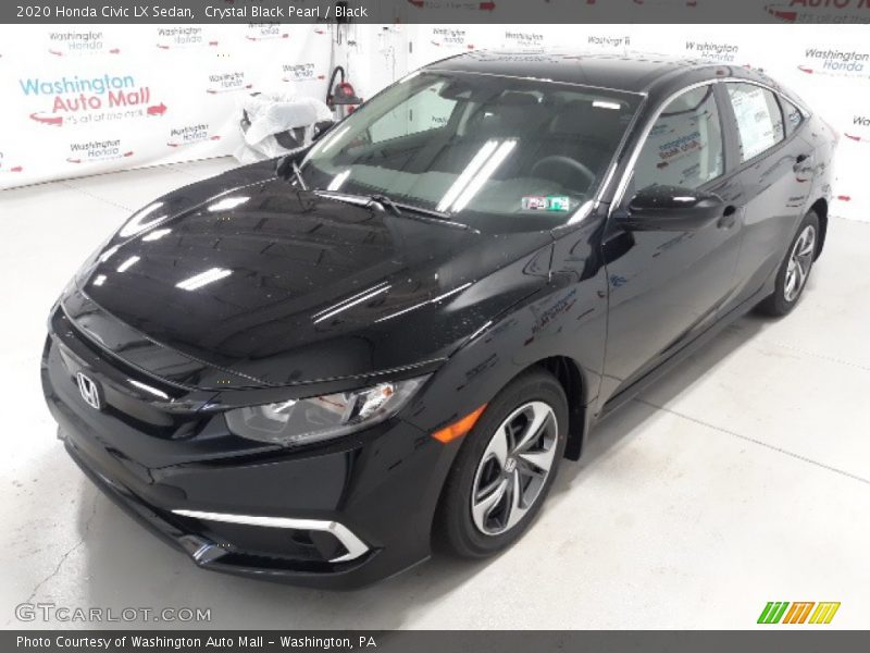 Crystal Black Pearl / Black 2020 Honda Civic LX Sedan