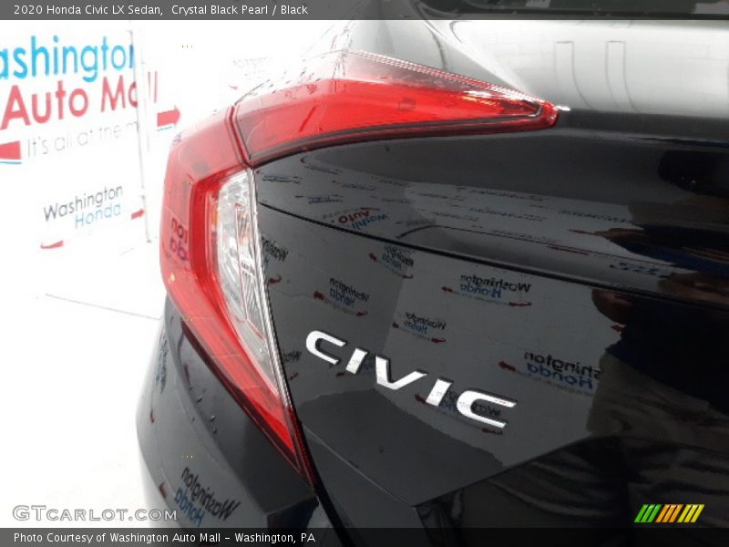 Crystal Black Pearl / Black 2020 Honda Civic LX Sedan