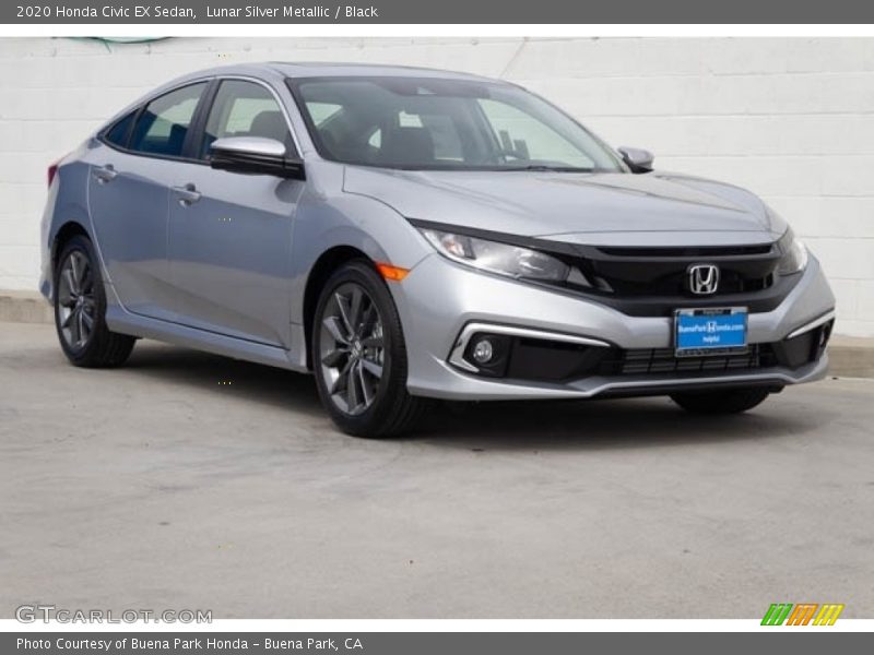 Lunar Silver Metallic / Black 2020 Honda Civic EX Sedan