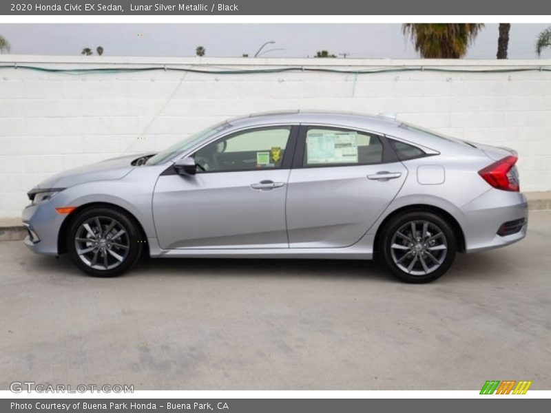 Lunar Silver Metallic / Black 2020 Honda Civic EX Sedan