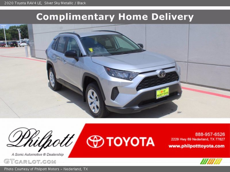 Silver Sky Metallic / Black 2020 Toyota RAV4 LE