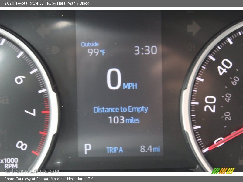 Ruby Flare Pearl / Black 2020 Toyota RAV4 LE
